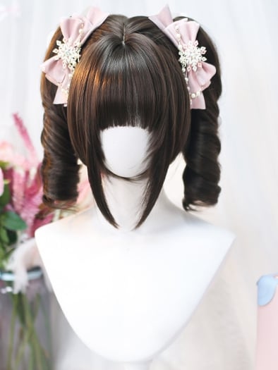 Claw Wavy Bob Ponytail 25CM Tea/Brown/Blonde Cut +Double Clips Black 25-30CM Wig