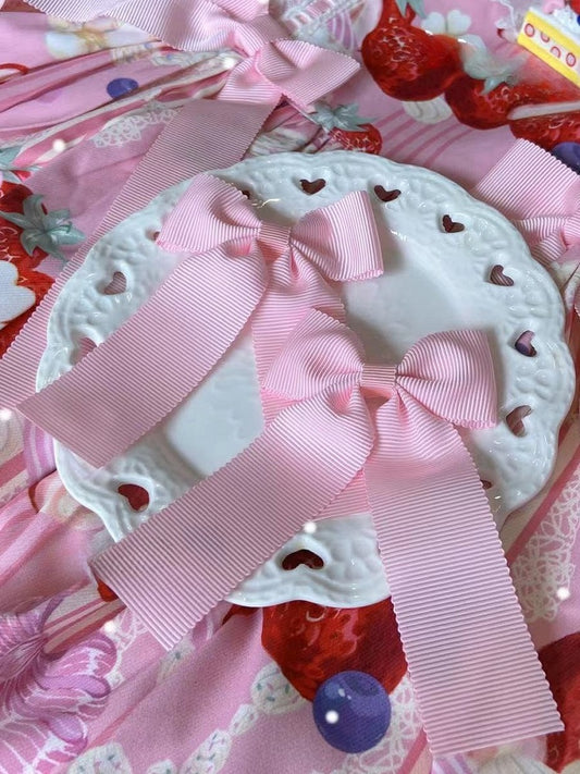Barrette à cheveux avec nœud rose