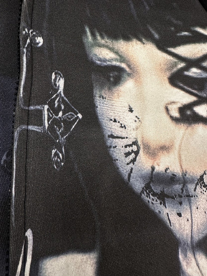 Black Emo Punk Spooky Girl Zip Hoodie