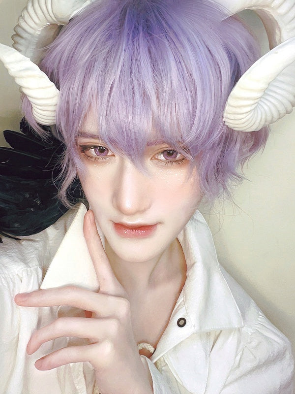 Purple-blue Ombre 28CM  Ouji Short Wig
