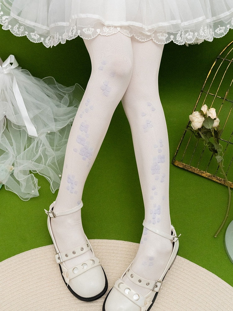 Tights Scale Print Blue/Green/Gray/Purple Design