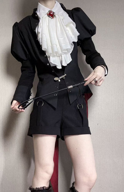 Swallow Mandarin Fashion Ouji Black Top Tail Juliette Lolita Collar Sleeves