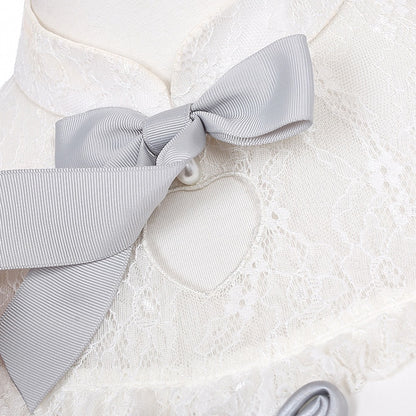 Illusion Details White Grey Bowknot Jirai Kei Neckline  Blouse