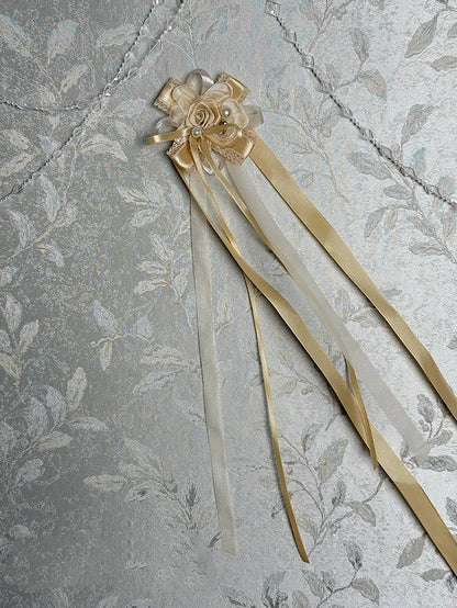 Silver BlackGold Champagne Brooch /