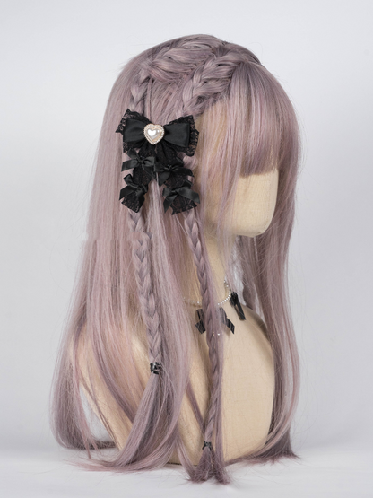 4 Colors Jirai Kei Bows Heart Lace Hairclip