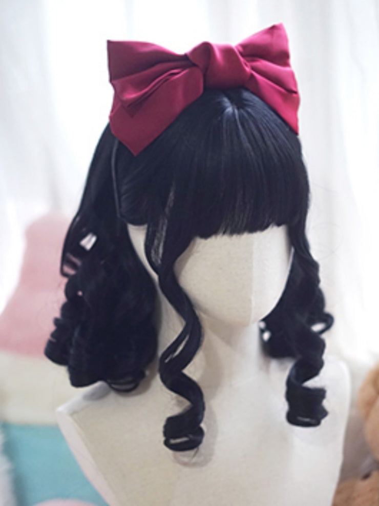 Blonde/Brown/Black/White/Red Above Bust Length Roman Curly Wig With Full Bangs