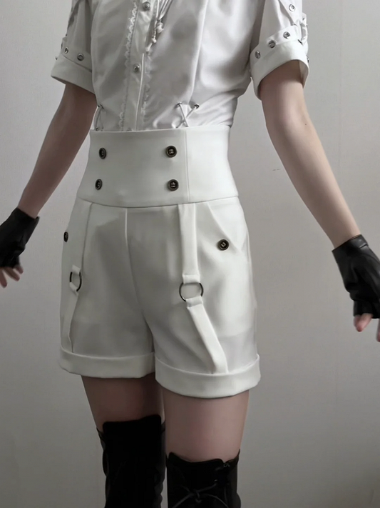 Lolita Shorts Ouji High White Waist