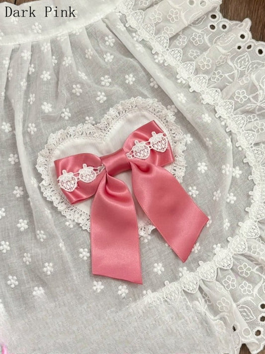 6 Options Bowknot Color Brooch Design Strawberry