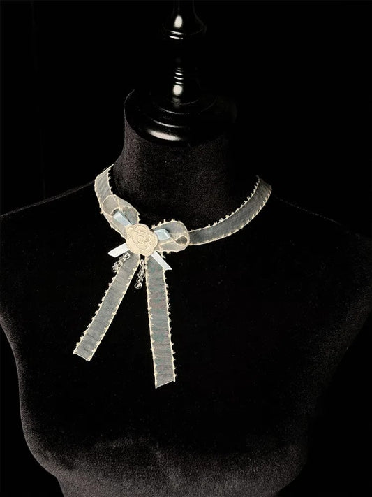 Red Blue Choker Beige Black / Purple