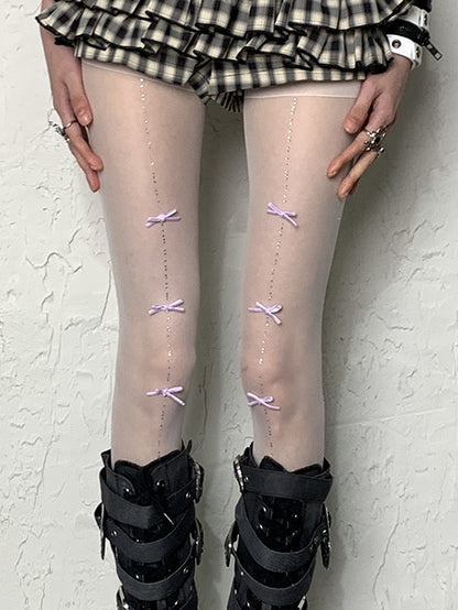 Color 4 Options Y2K Bowknot Tights
