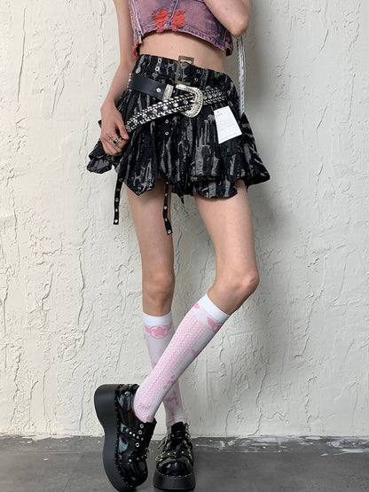 Stockings WhitePink Diamond And Y2K Underknee Star Pattern