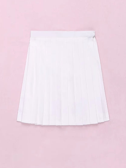 White Pleated Skirt