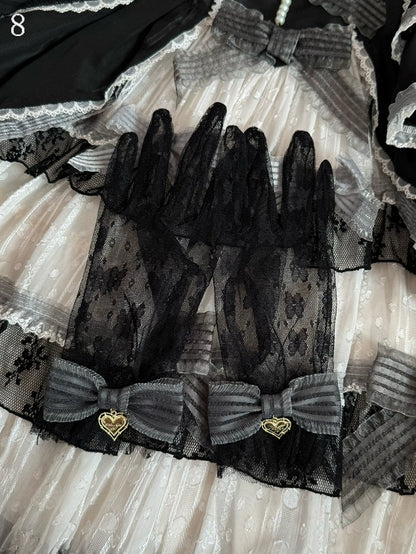Crown/Heart Bowknot Lace Gloves Options Charm 16