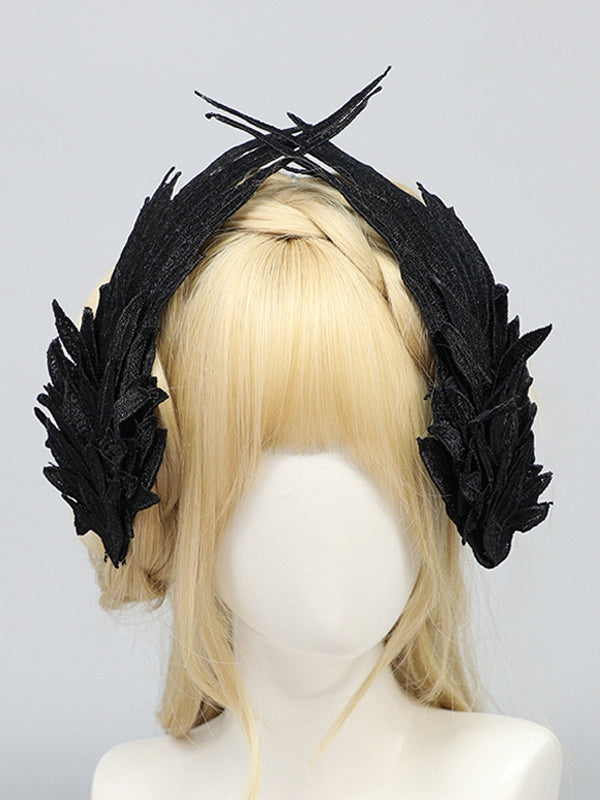 Hairclips Wing White/Black