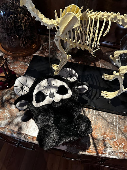 Black Grim and Doll Y2K Gothic Bag Plush White Reaper