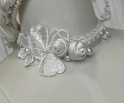 Robe de mariée élégante blanche Rosette Hanayome Lolita JSK, ensemble complet