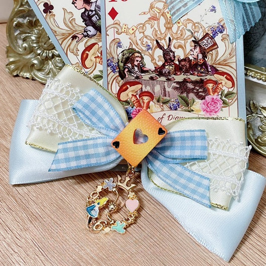 Hairclip Blue Alice Vibes Bowknot in Wonderland