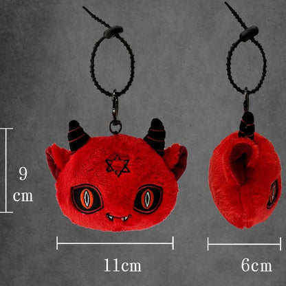 Red Devil Gothic Plush Key Chain Charm