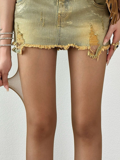 Punk Tights Semi-sheer Nude Wasteland