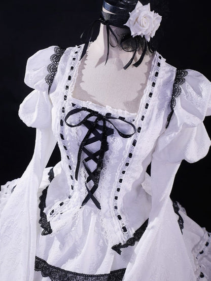 Shugo Chara Tsukiyomi Utau White Dress Lolita-Style Cosplay Costume