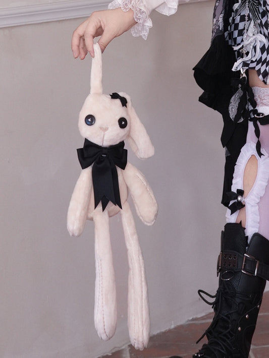 Bowknot Plushie Bunny Black