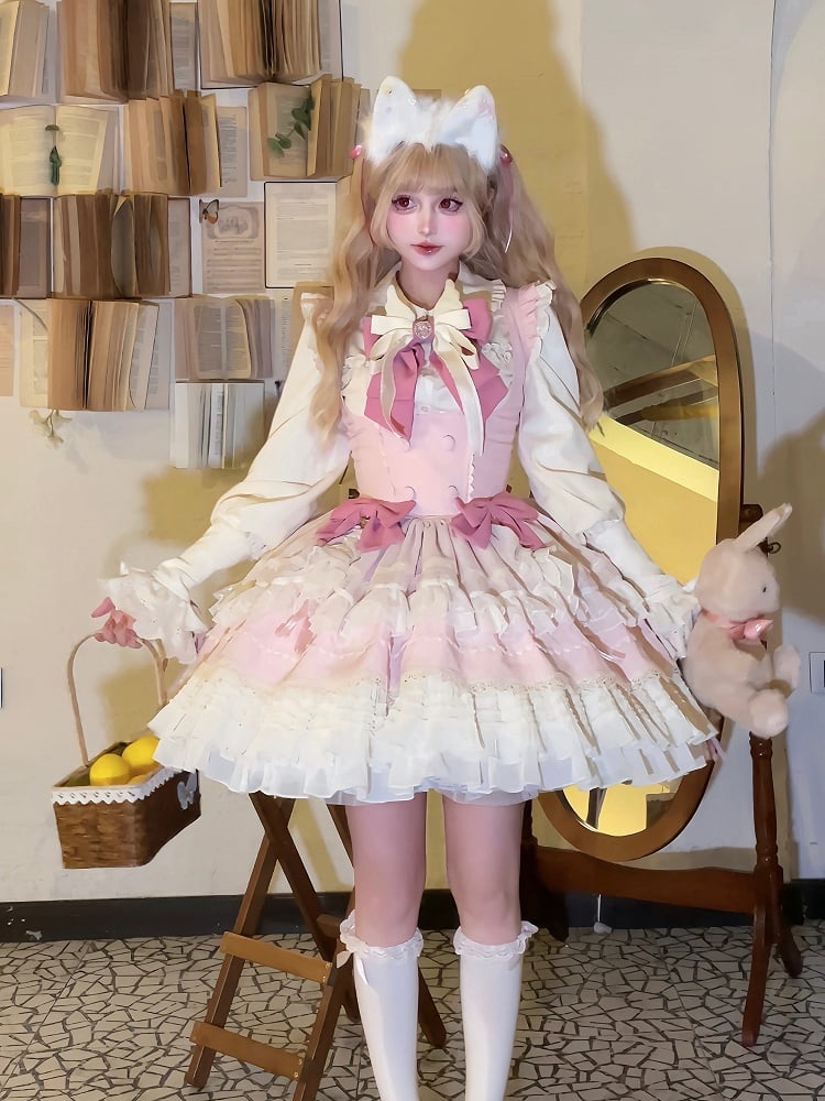 Pink Under Bust Boned Waist Cardcaptor Sakura Vibes Lolita Dress