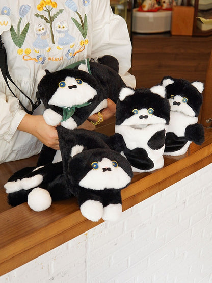 Black Cute Cat-shaped Plush Crossbody Bag