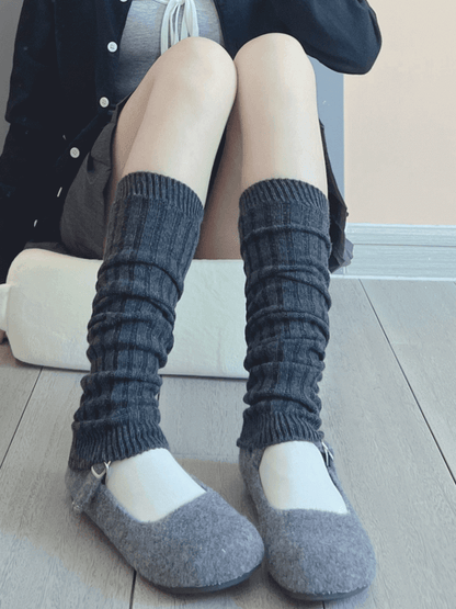 Jambières tricotées blanches/rouges/gris clair/gris foncé/noires