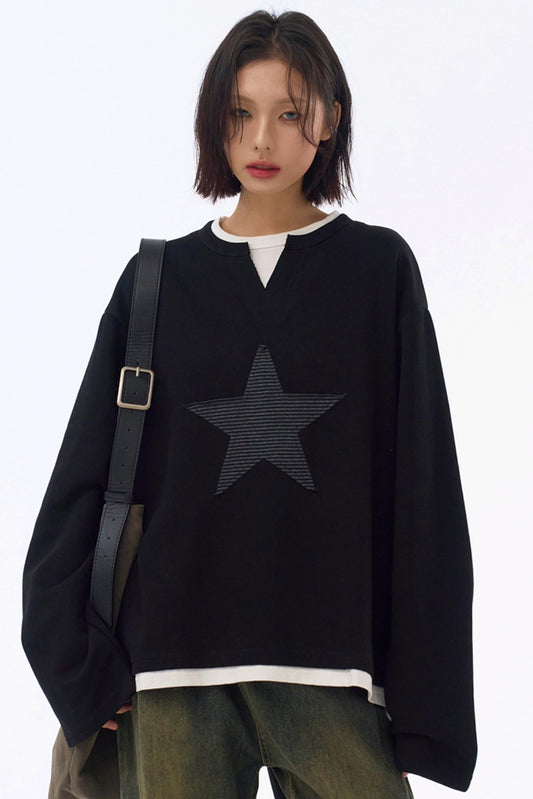Star Fit Tops Gravity Loose