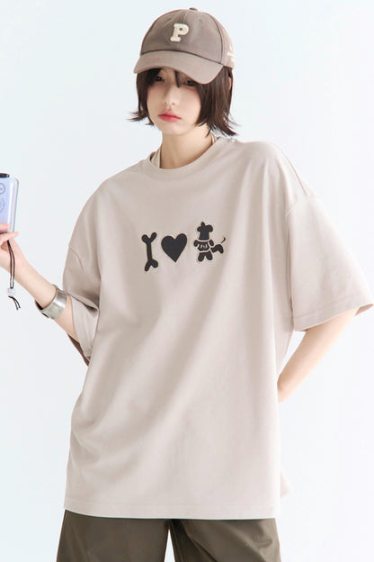 Papi T-Shirt Neck Crew Embroidered