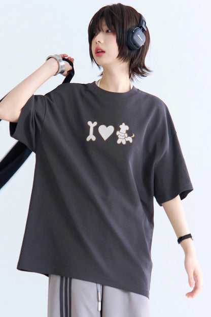 Papi T-Shirt Neck Crew Embroidered