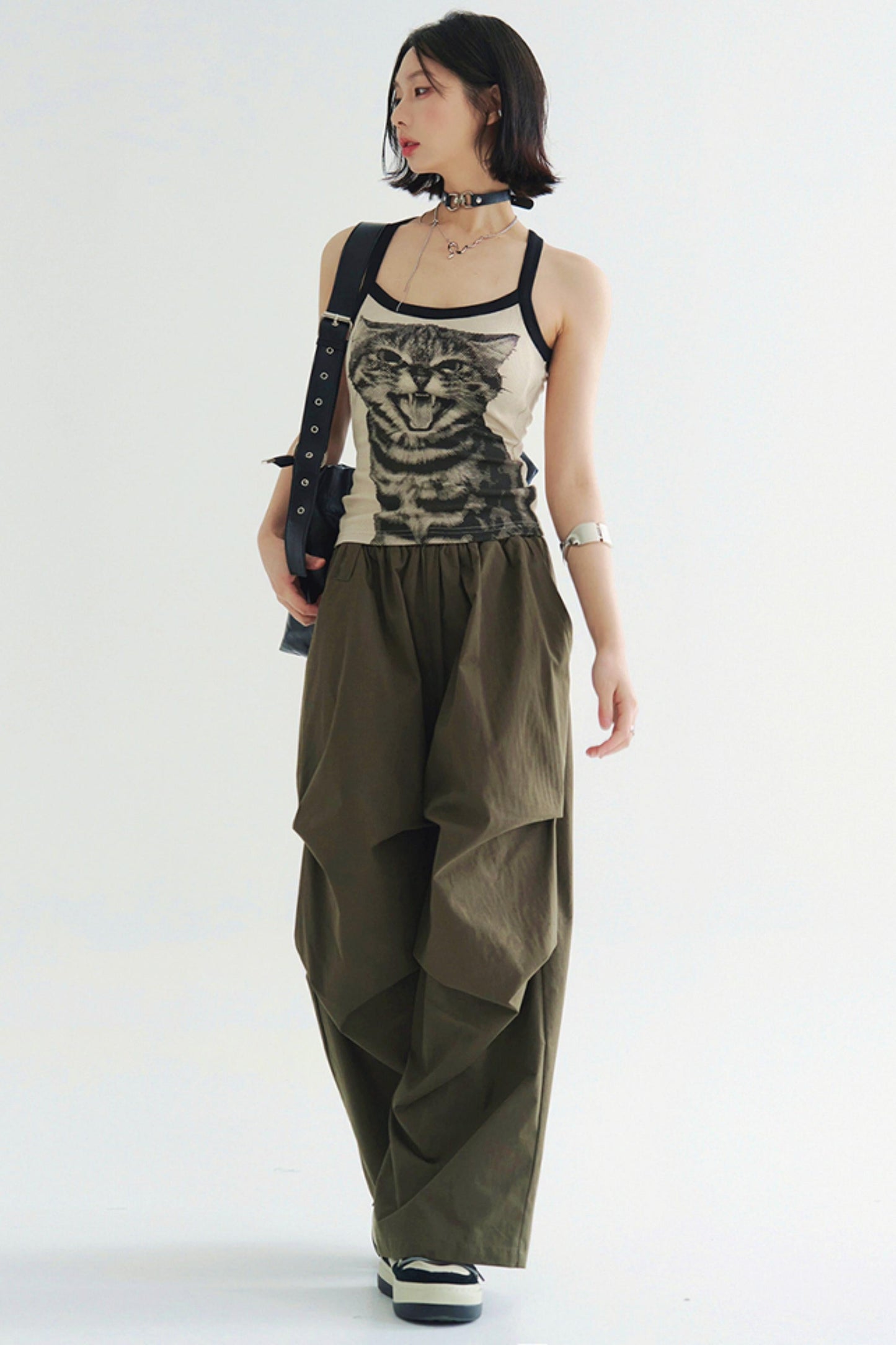 Elegant Pants Trouser Wide Pleated