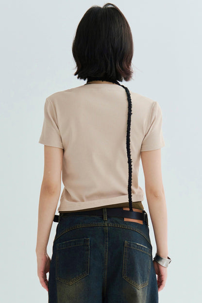 cotton T-shirt slim-fit Stretch