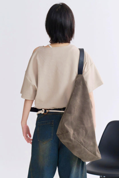 Drawstring T-shirt Faux