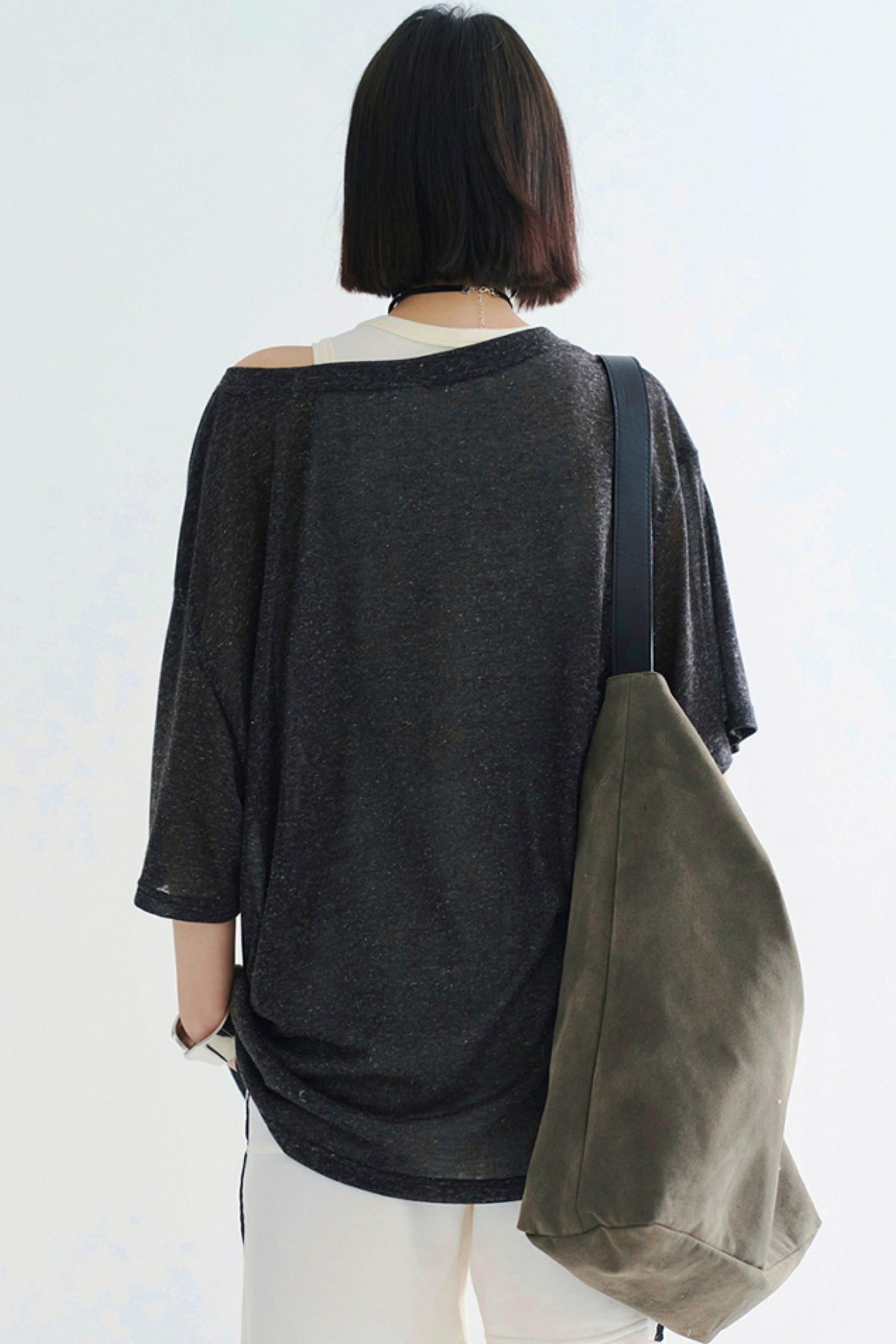Lightweight Sheer V-Neck T-Shirt