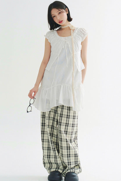 Sleeveless Dress Flowey Lightweight