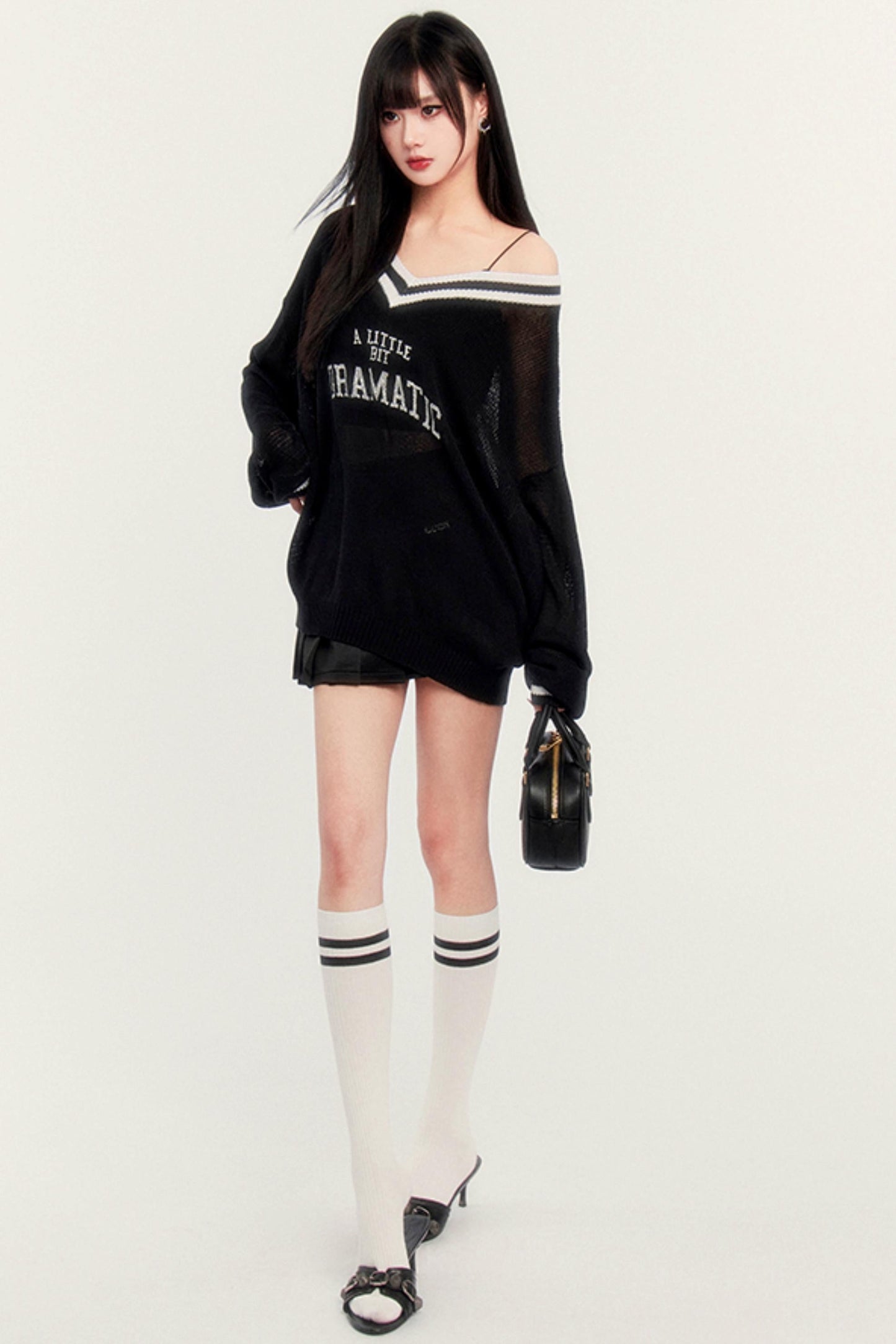 Vネックキャミソールリブソフト