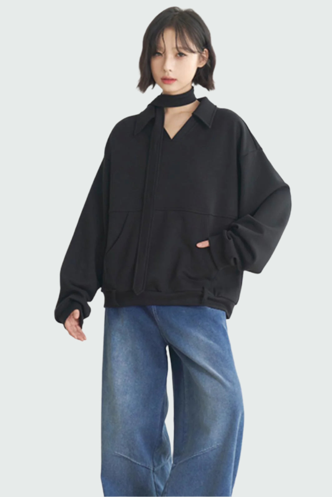Museum Casual V-Neck Women's 2025 Collection Spring Gravity Pullover