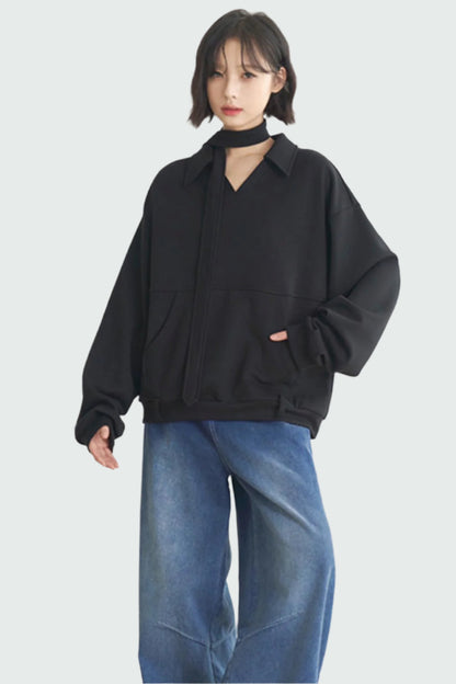 Museum Casual V-Neck Women's 2025 Collection Spring Gravity Pullover