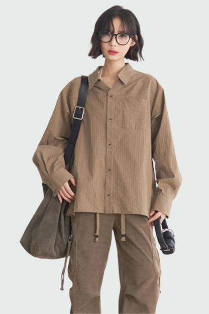 Museum Gravity Top Loose Women's Spring Peplum 2025