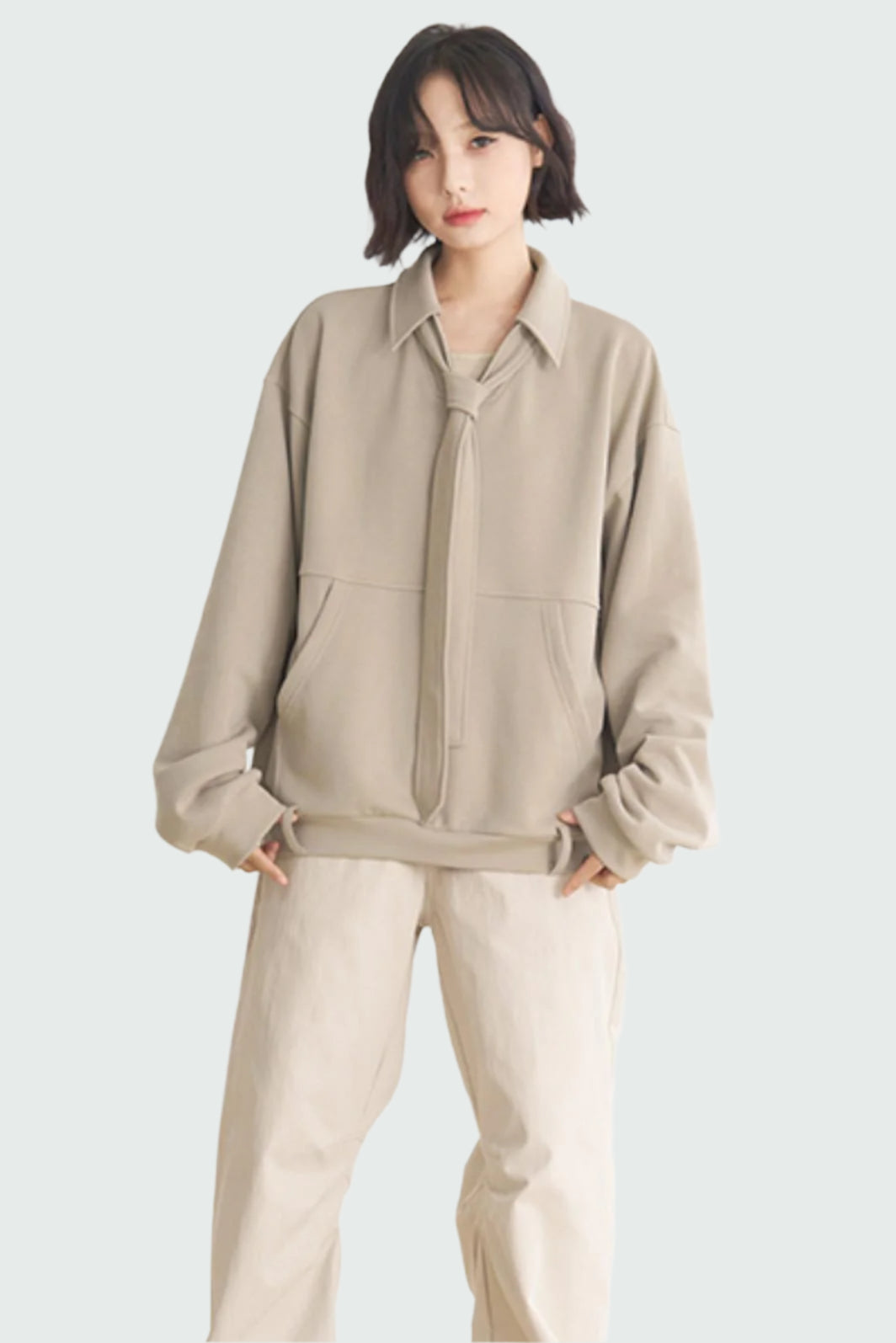 Museum Casual V-Neck Women's 2025 Collection Spring Gravity Pullover