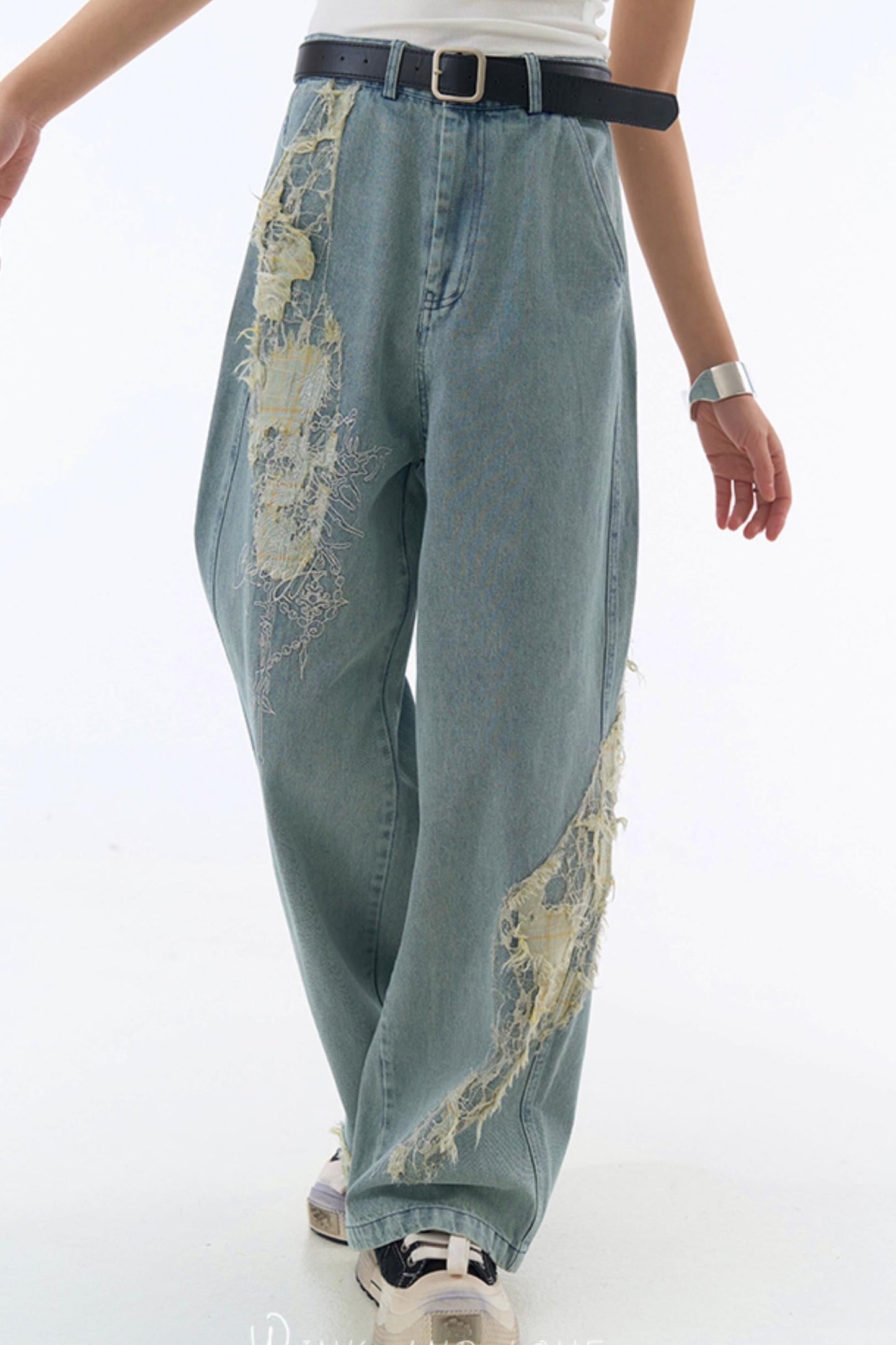 jeans style racer loose Casual