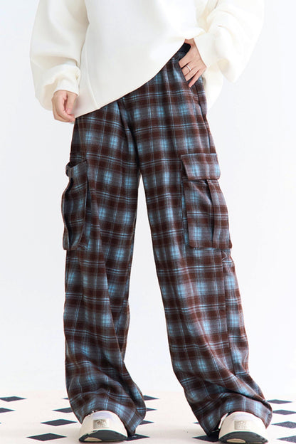 Pants Waist Check High Wide