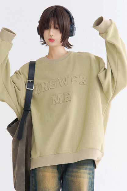 Sweatshirt mit Rundhalsausschnitt und Applikation