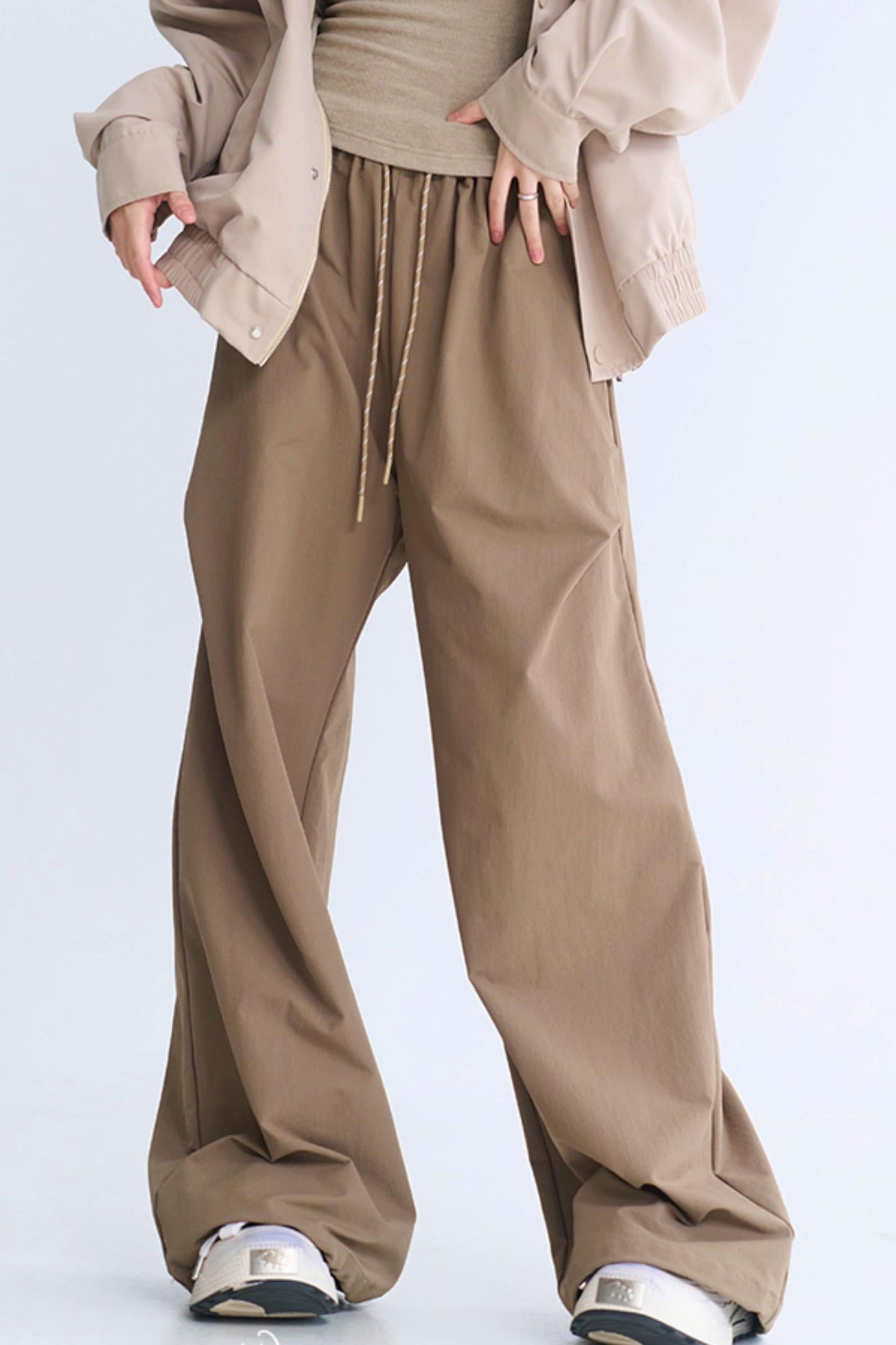 Minimalist wide-leg casual pants