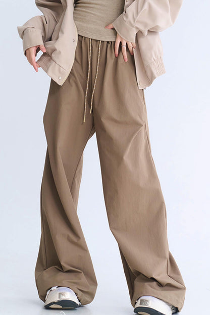 Minimalist wide-leg casual pants