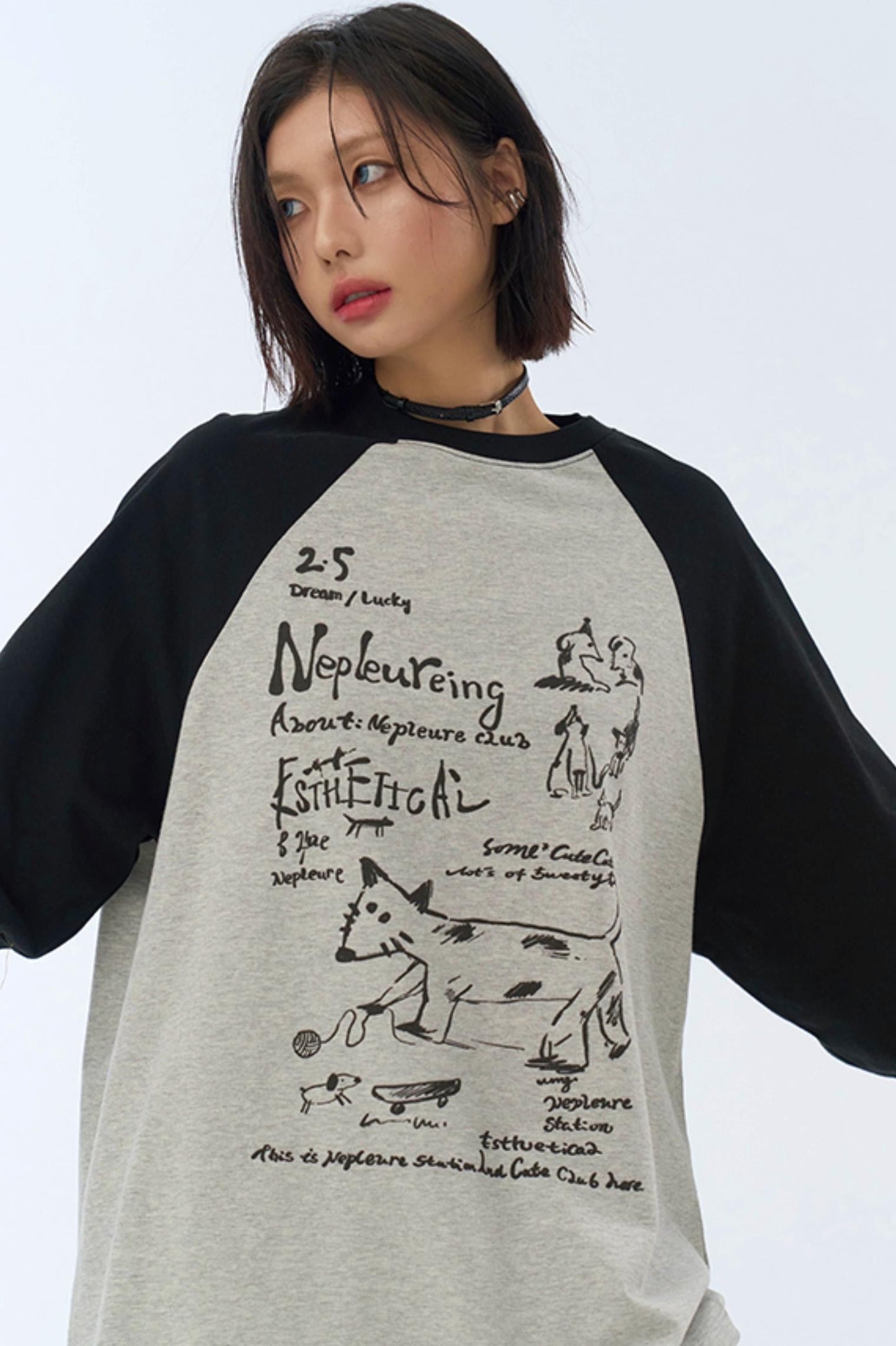 Street T-Shirt Art Patchwork Long Sleeve