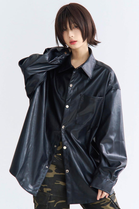 Tops PU Style Vintage