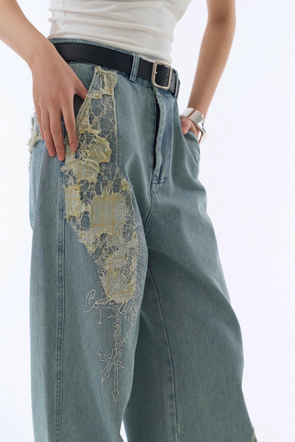 jeans style loose racer Casual
