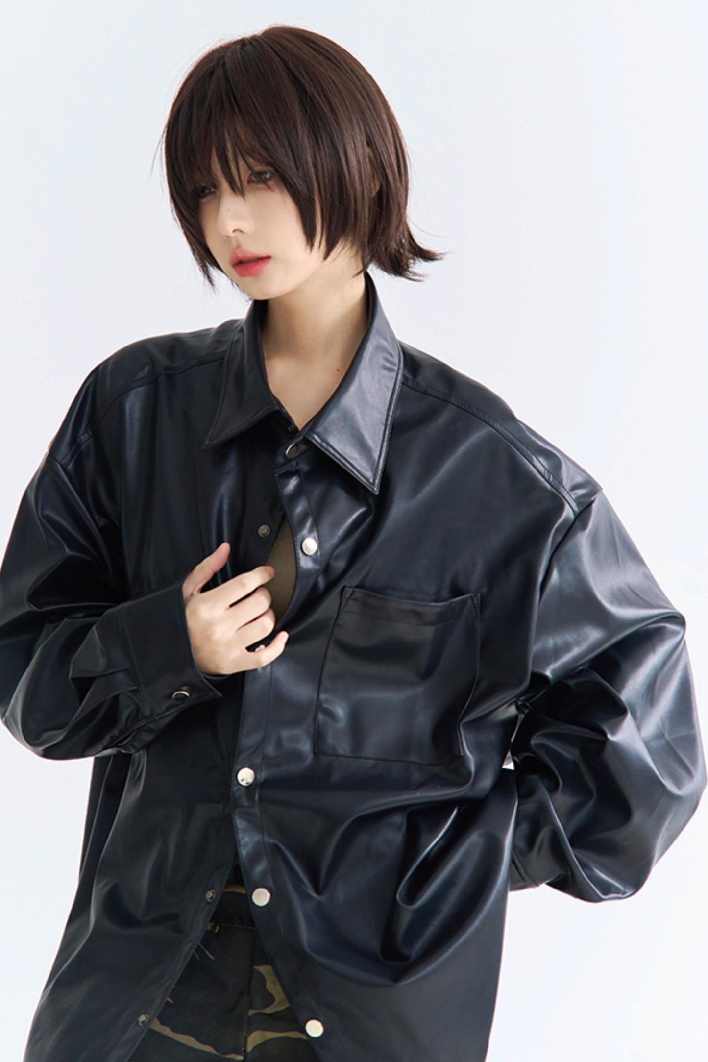 Tops PU Style Vintage